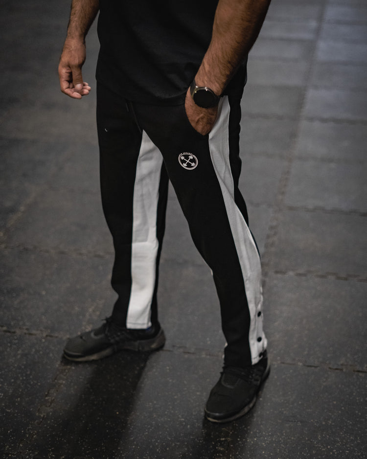 Contrast Stripe Relaxed Snap Joggers - Sweatpants/Joggers - Gym Apparel Egypt