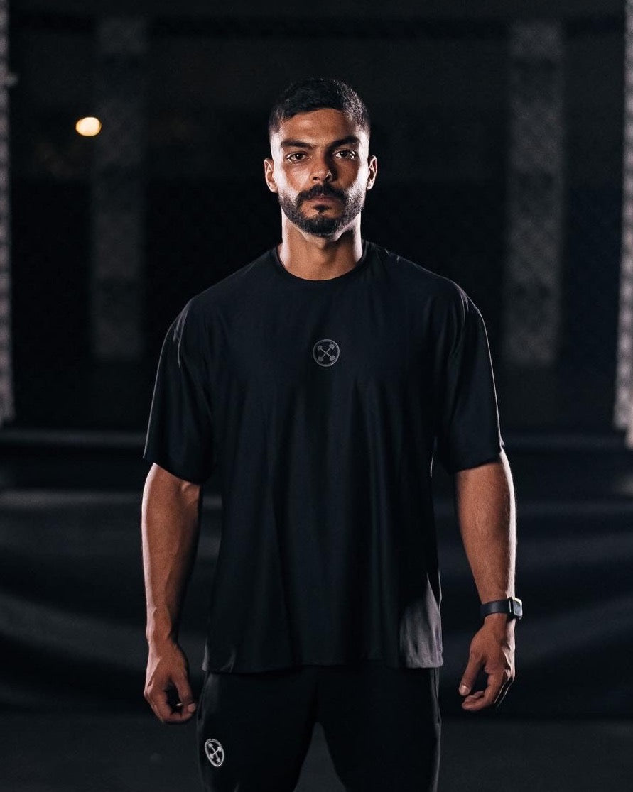 ULTRA Oversized Bar-Basic T-Shirt [Nano-Mesh] - T-Shirt - Gym Apparel Egypt