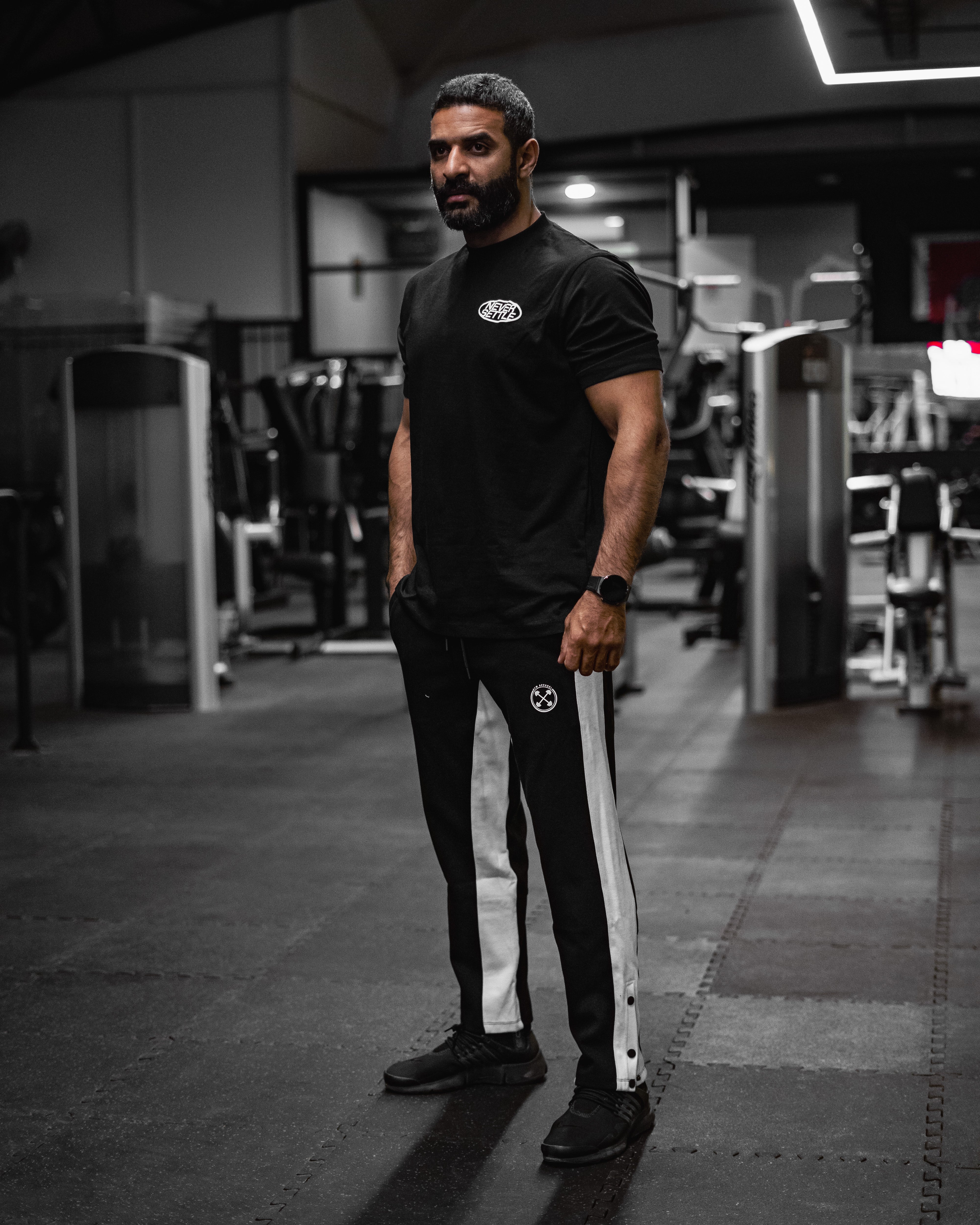 Contrast Stripe Relaxed Snap Joggers - Sweatpants/Joggers - Gym Apparel Egypt