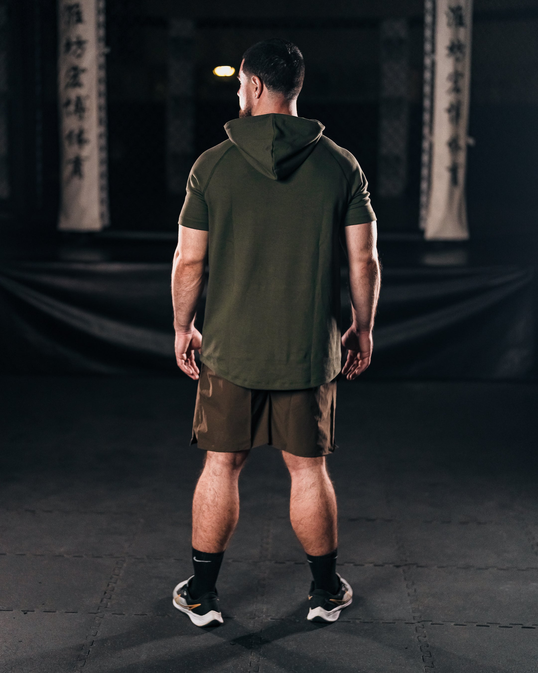 Bar-Basic Raglan Short Sleeve Hoodie - Hoodie - Gym Apparel Egypt