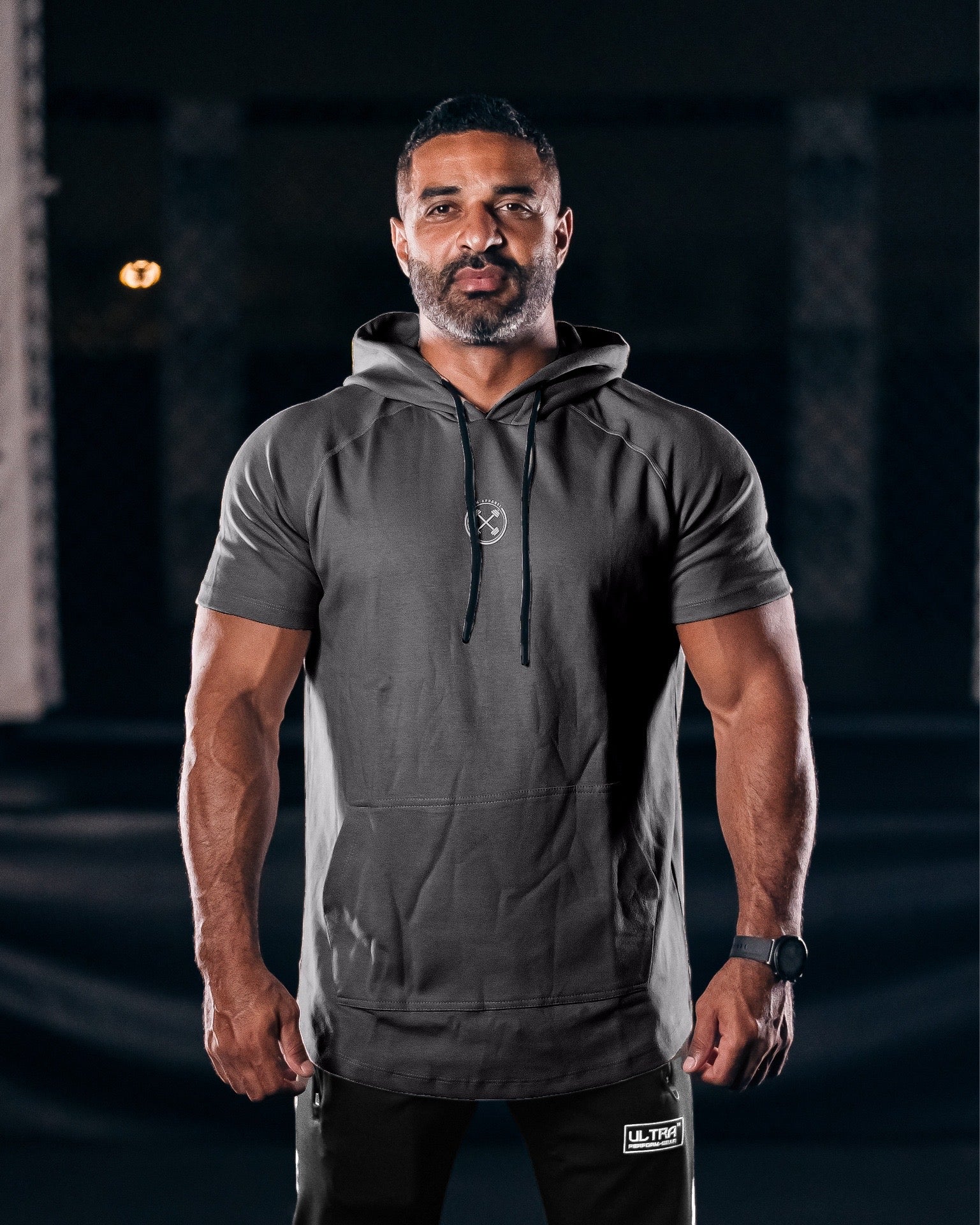 Bar-Basic Raglan Short Sleeve Hoodie - Hoodie - Gym Apparel Egypt