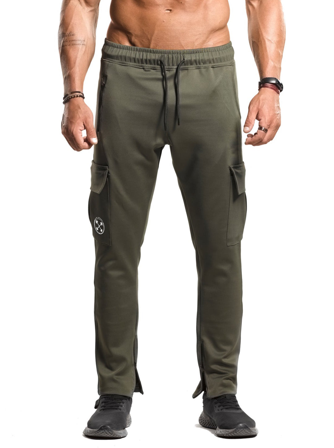 Tapered Cargo Zip Joggers - UPG [Olive Green] - Sweatpants/Joggers - Gym Apparel Egypt