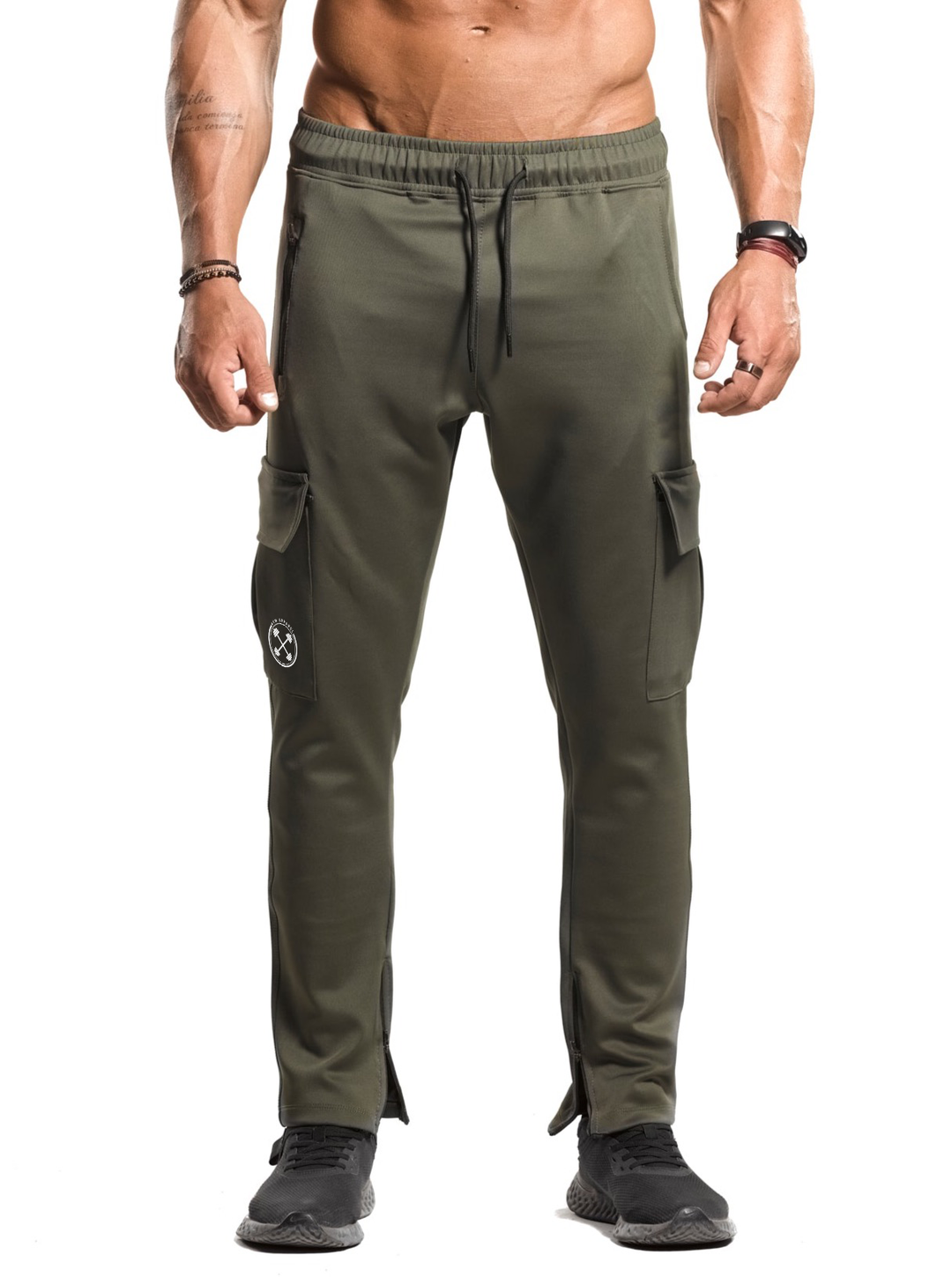 Tapered Cargo Zip Joggers - UPG [Olive Green] - Sweatpants/Joggers - Gym Apparel Egypt