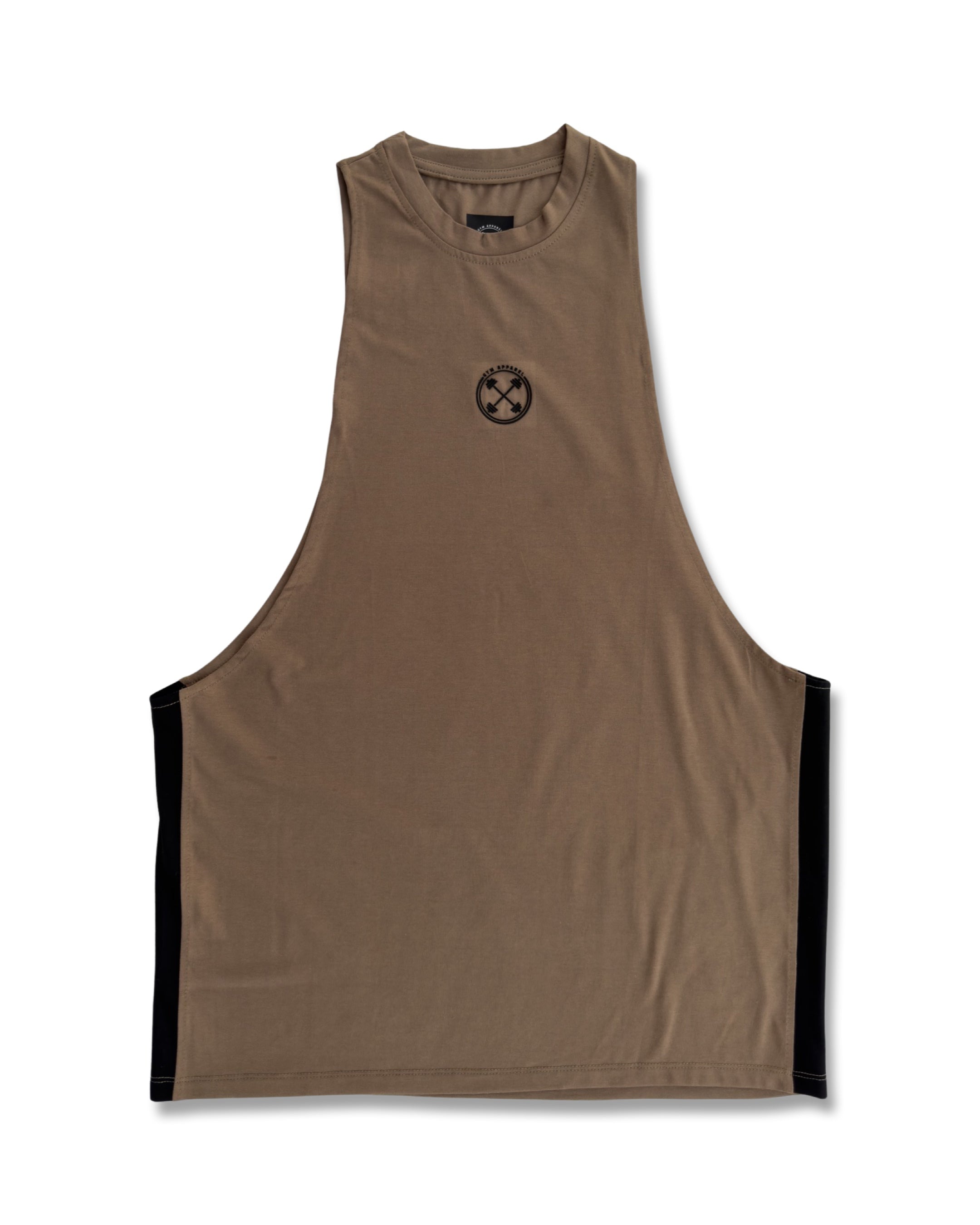 Contrast Deep Cut Tank -  - Gym Apparel Egypt