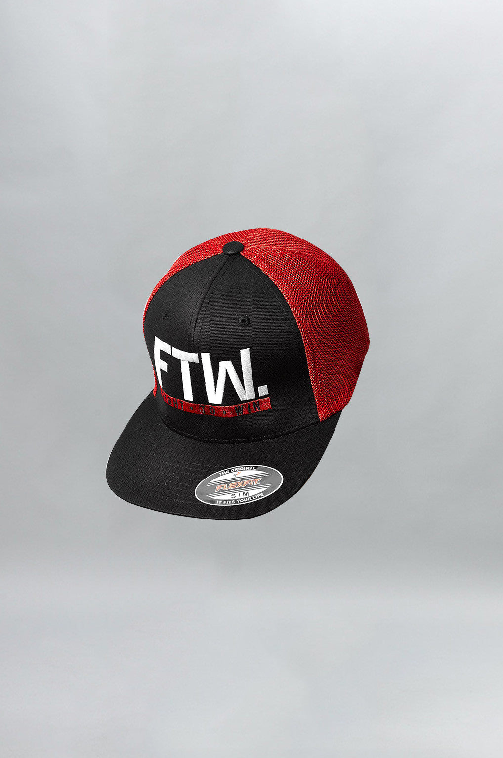 "FTW." Mesh Trucker – Black/Red - Head Gear - Gym Apparel Egypt