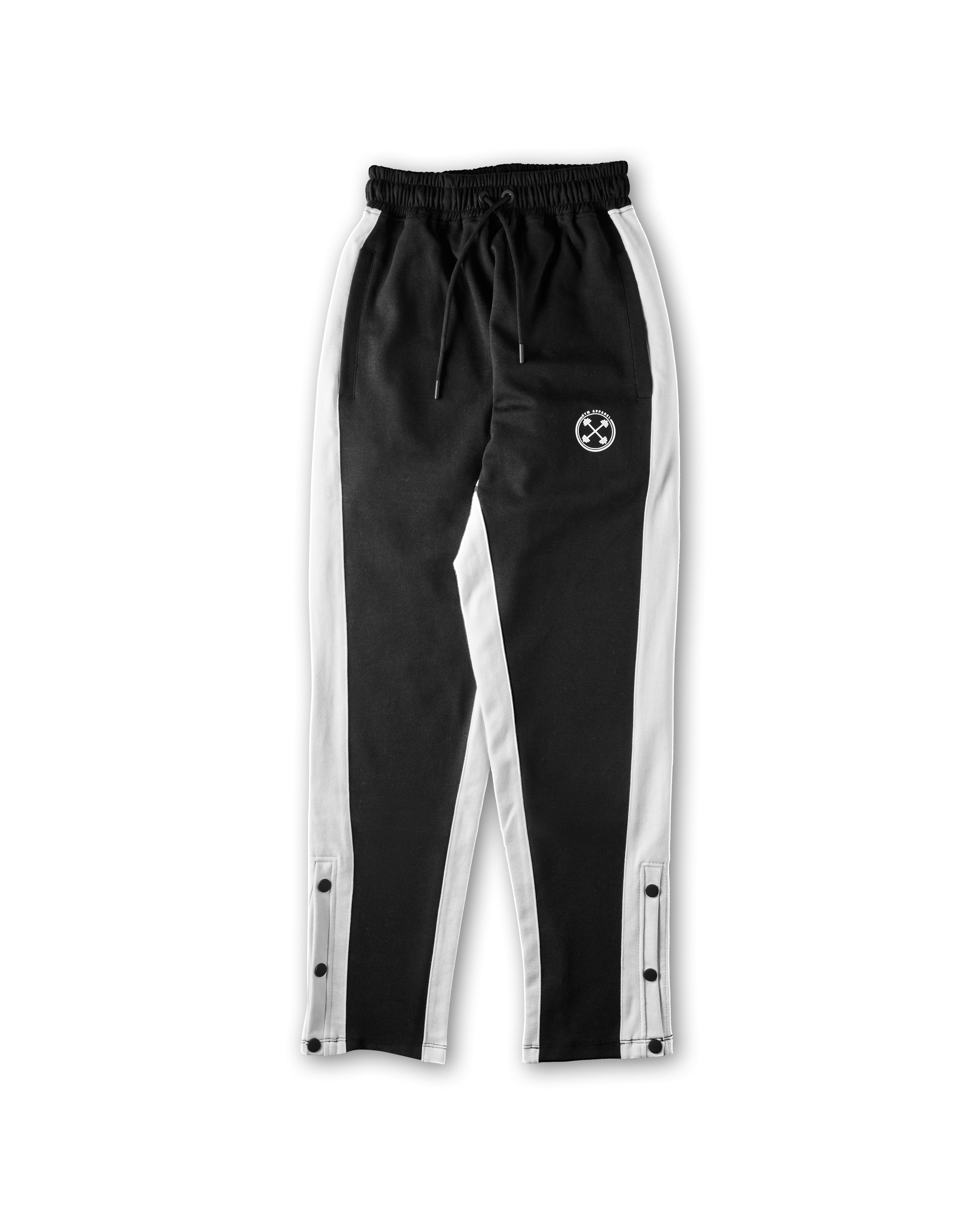 Contrast Stripe Relaxed Snap Joggers Gym Apparel Egypt