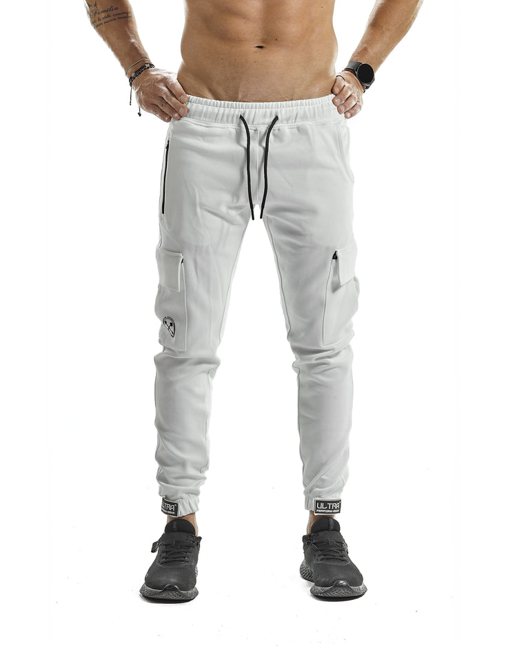 Cargo Joggers - ULTRA Perform-Gear [White] - Sweatpants/Joggers - Gym Apparel Egypt