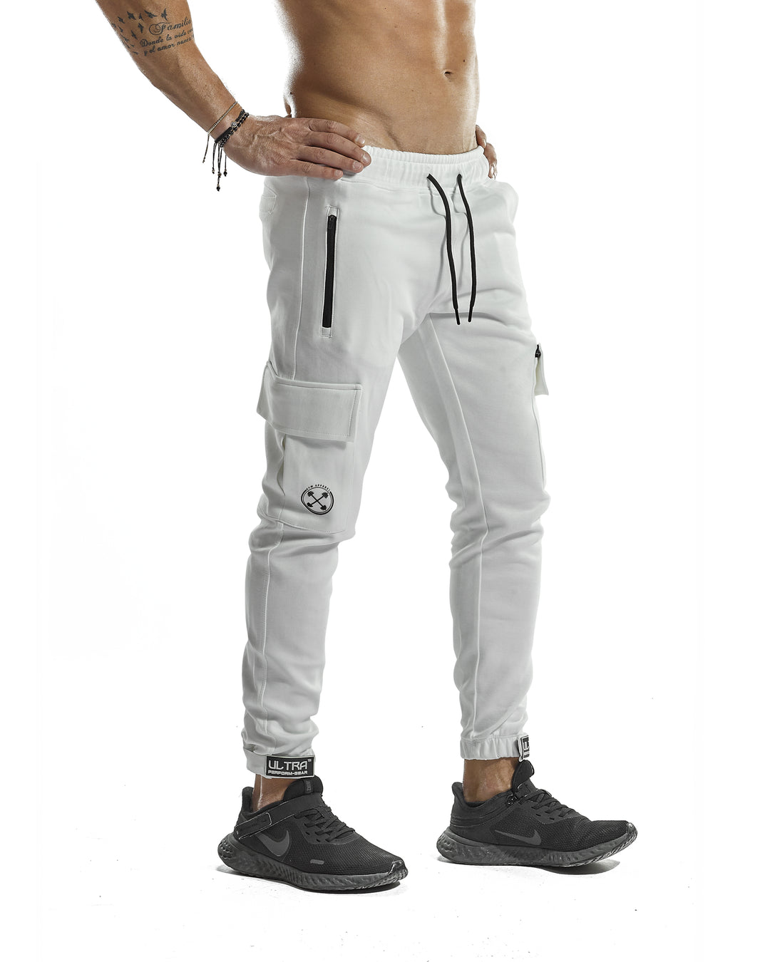 Cargo Joggers - ULTRA Perform-Gear [White] - Sweatpants/Joggers - Gym Apparel Egypt