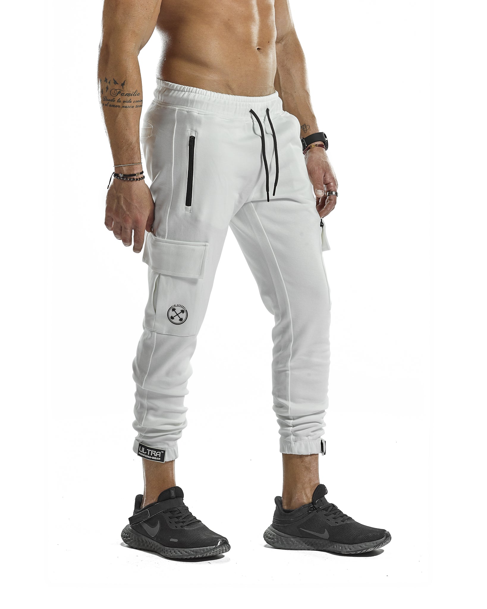 Cargo Joggers - ULTRA Perform-Gear [White] - Sweatpants/Joggers - Gym Apparel Egypt