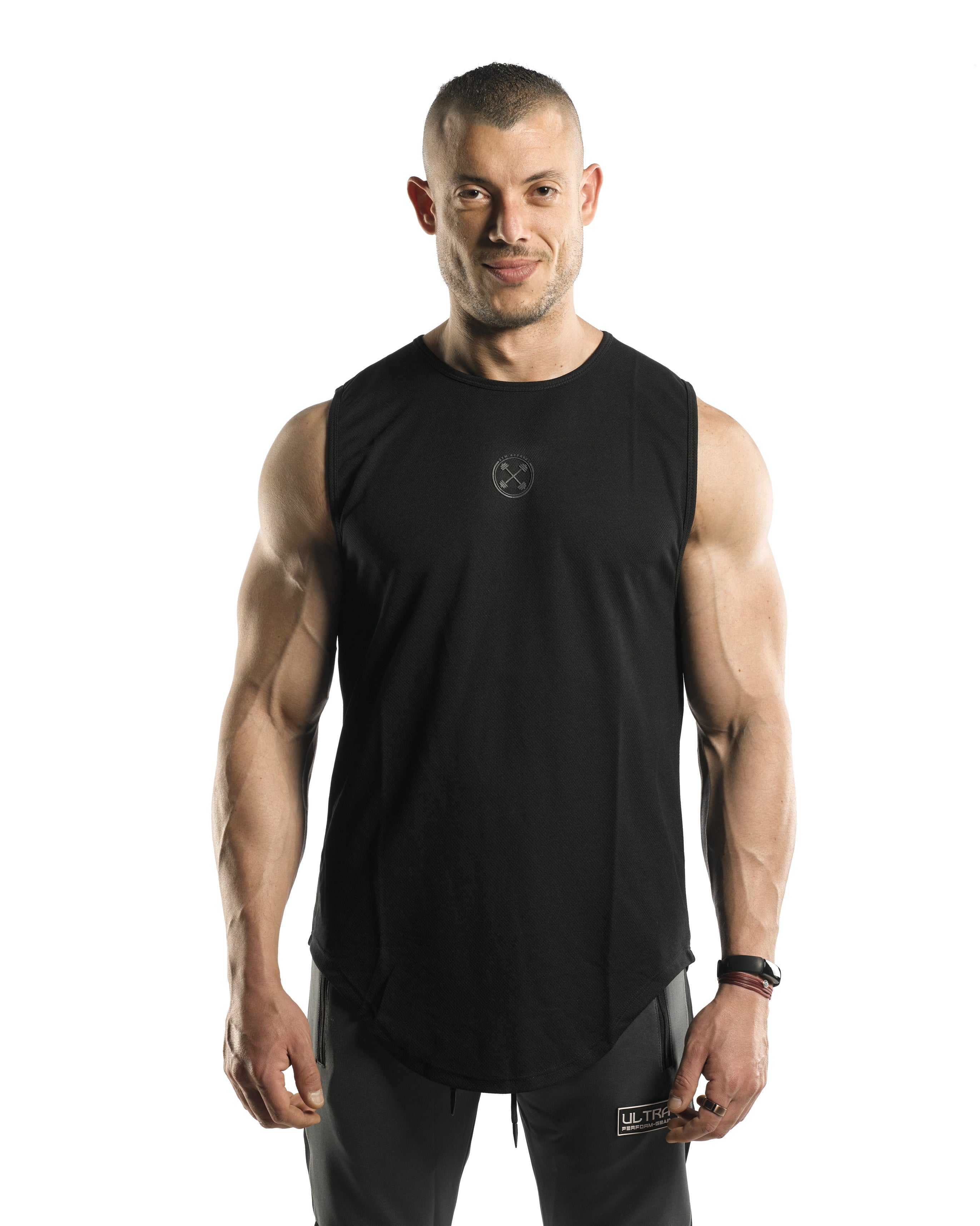ULTRA Scalloped Tank [Black] -  - Gym Apparel Egypt
