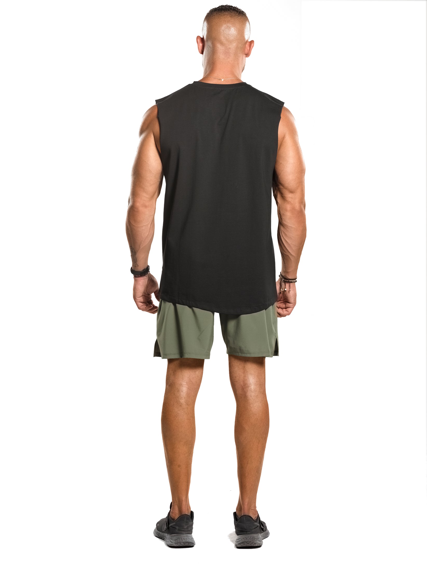 RAW Deep Cut Bar-Basic Tank [Black] - Tank - Gym Apparel Egypt