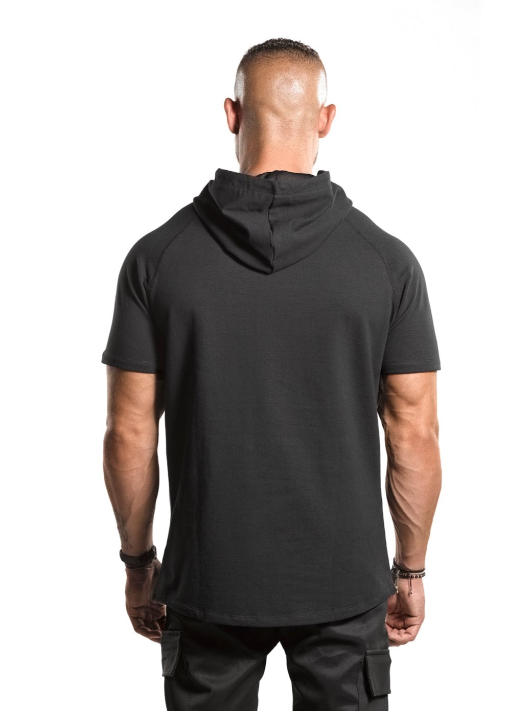 Bar-Basic Raglan Short Sleeve Hoodie - Hoodie - Gym Apparel Egypt