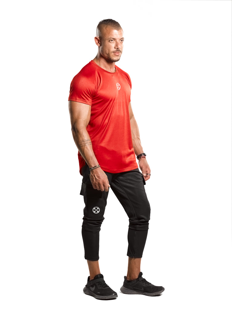ULTRA Mesh Raglan T-Shirt [Red] - T-Shirt - Gym Apparel Egypt