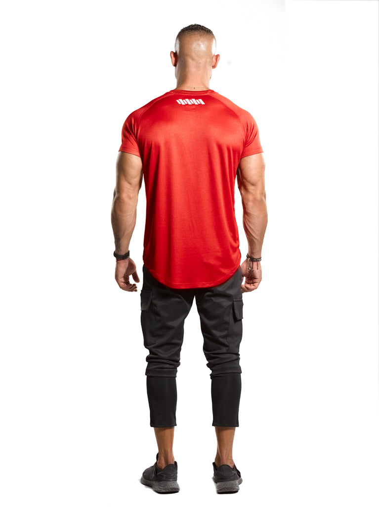 ULTRA Mesh Raglan T-Shirt [Red] - T-Shirt - Gym Apparel Egypt