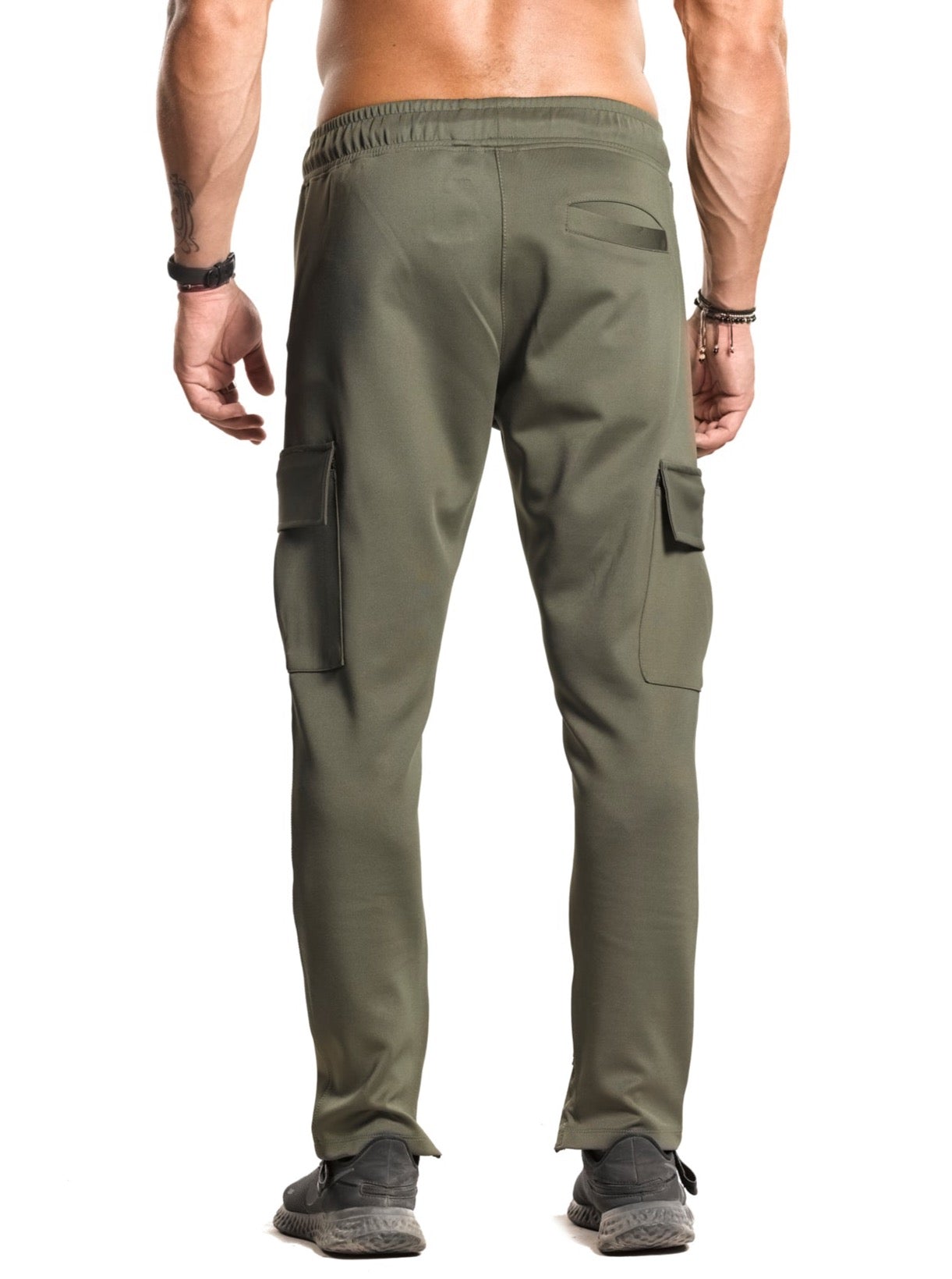 Tapered Cargo Zip Joggers - UPG [Olive Green] Limited Pieces - Sweatpants/Joggers - Gym Apparel Egypt