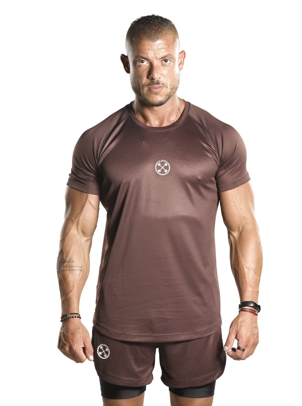ULTRA Mesh Raglan T-Shirt [Brown] -  - Gym Apparel Egypt