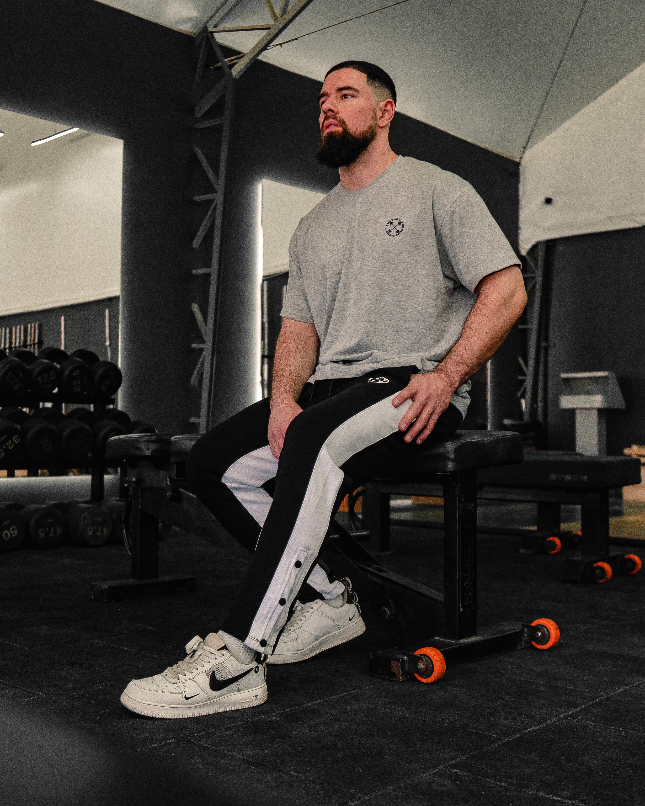Contrast Stripe Snap Joggers - Sweatpants/Joggers - Gym Apparel Egypt